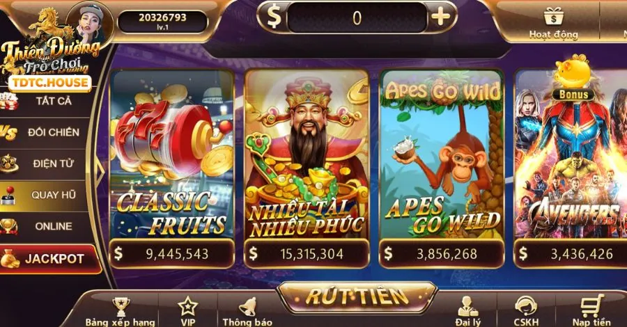 Hình ảnh trò chơi điện tử slot game với vòng quay jackpot tại vuabet88