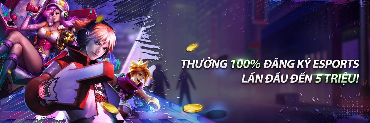 Hình ảnh các game thủ eSports đang thi đấu trong một giải đấu lớn, với màn hình hiển thị game và ánh sáng sân khấu ấn tượng tại Vuabet88.
